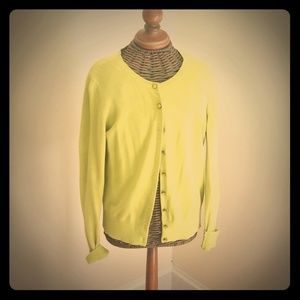 Banana Republic lime green cardigan